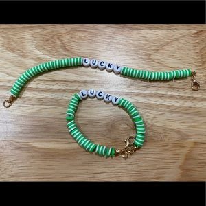 Lucky clay bead bracelets